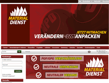 Tablet Screenshot of npd-materialdienst.de